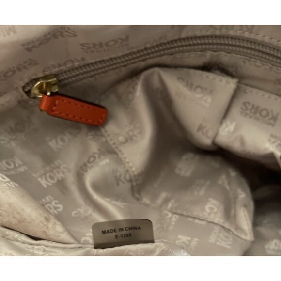 Vintage Michael Kors Signature Brown & Orange Leather Straped Shoulder bag Y2K - Picture 13 of 13